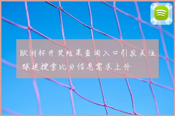 欧洲杯开奖结果查询入口引发关注 球迷搜索比分信息需求上升
