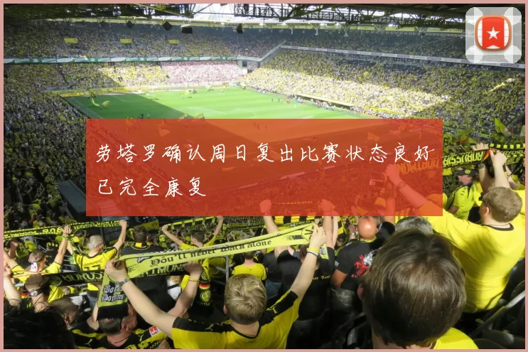 劳塔罗确认周日复出比赛状态良好已完全康复